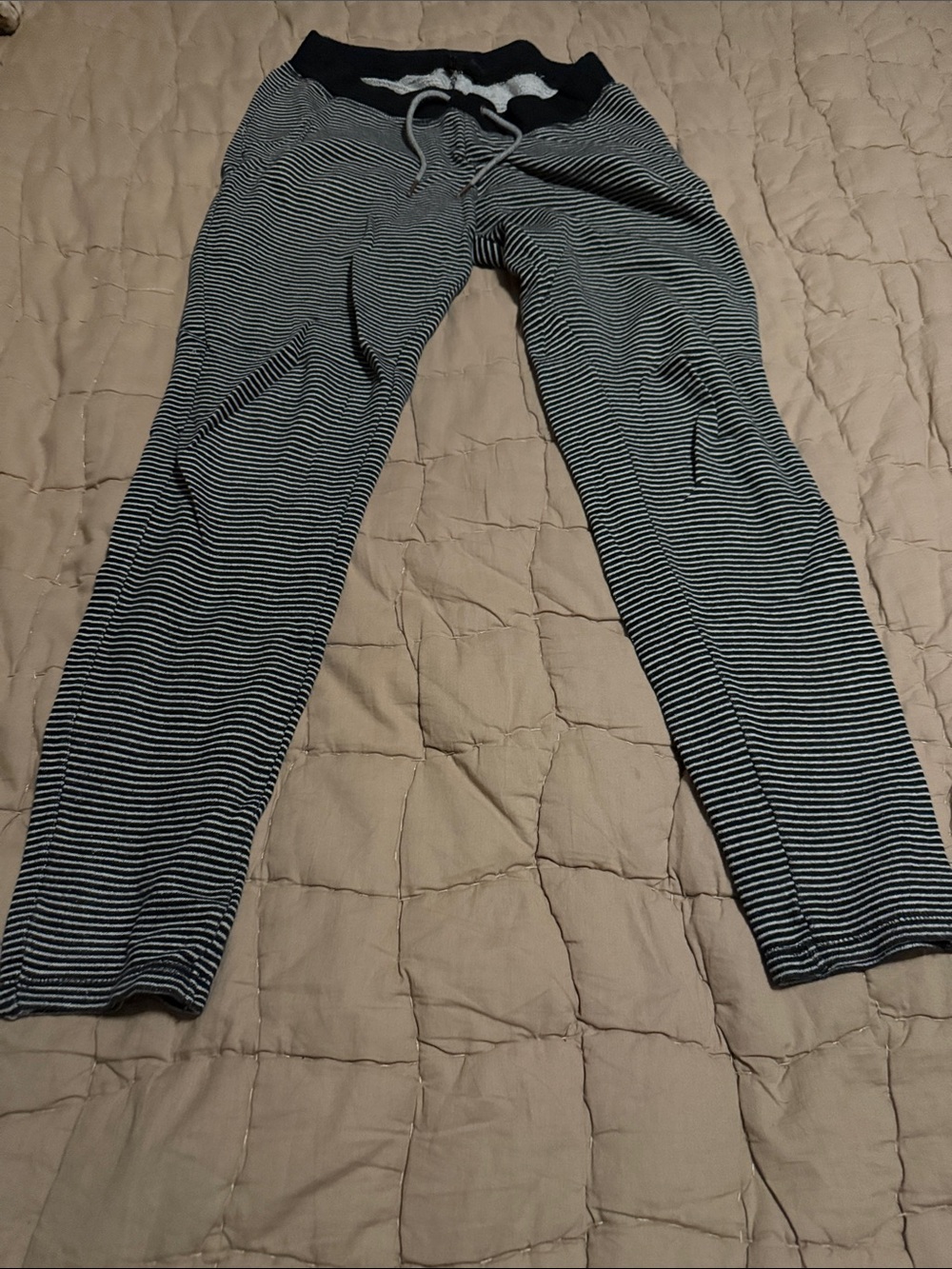 O'Neill Black and White Striped Track Pants